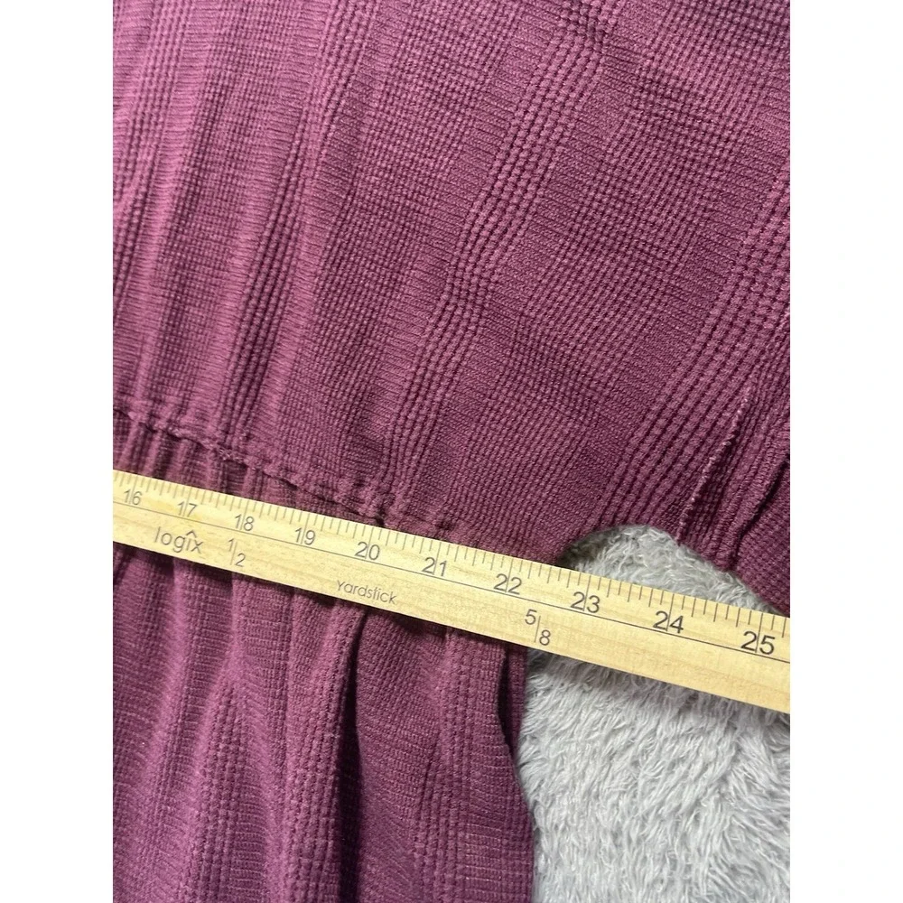 Free People Forever Your Girlfriend Top Womens Small Burgundy Babydoll Oversized